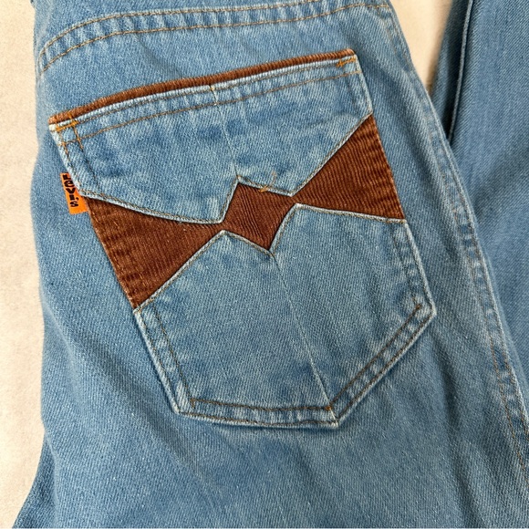 Levi’s vintage 70s jeans flare corduroy high rise hippie boho retro disco bell - Picture 6 of 13